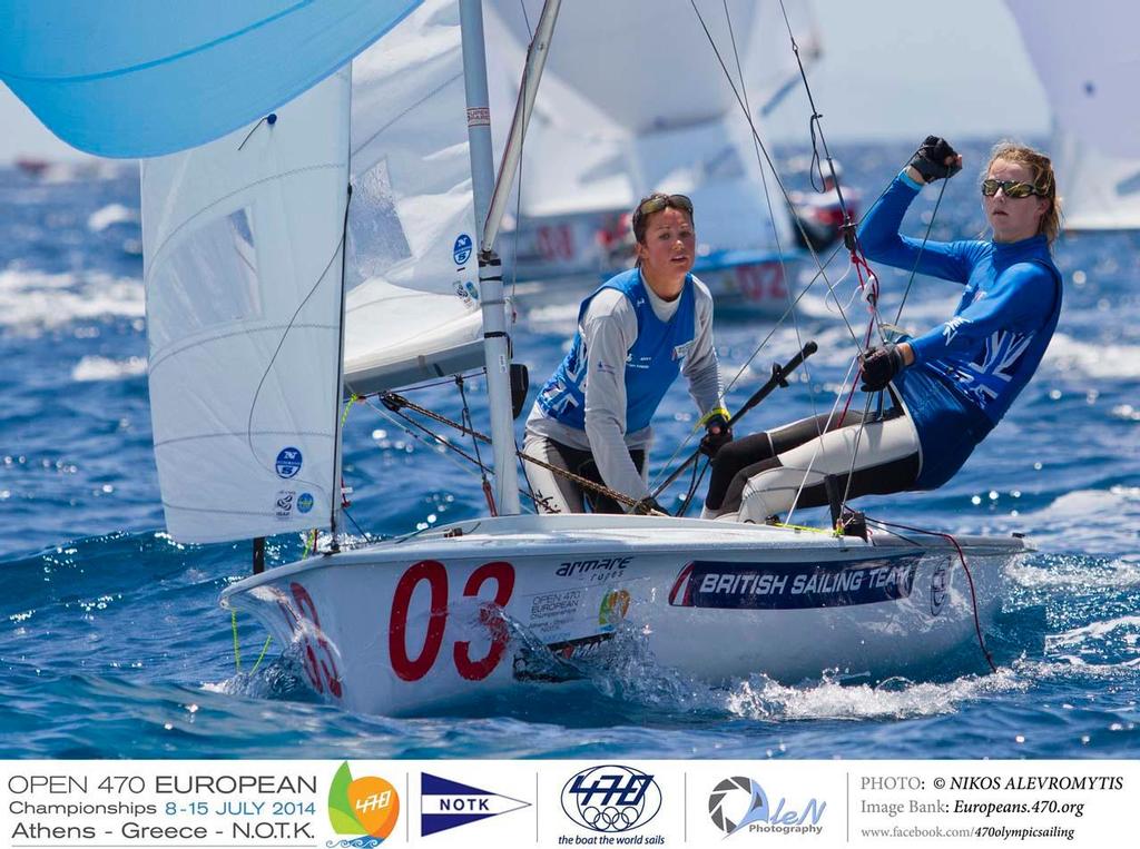 Sophie Weguelin and Eilidh McIntyre (GBR-321) - 2014 470 European Championship © Nikos Alevromytis / Alen Photography http://www.alen.gr